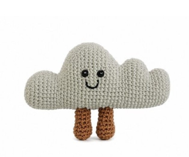 Stormy cloud baby rattle